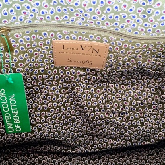 BENETTON MENS' WEEKENDER BROWN CANVAS DUFFLE BAG - Picture 5 of 5